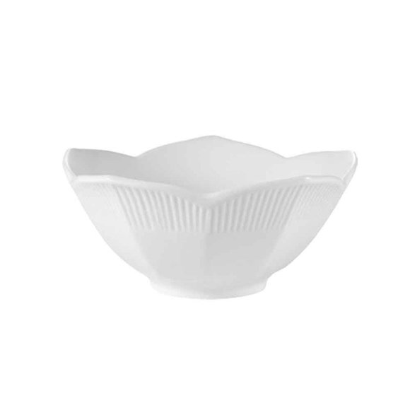 Lotus Bowl 5 Oz. 4-1/2"Dia. X 2"H, Porcelain, White, Pack of 8 - Picture 1 of 1